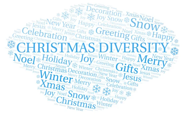 Christmas Diversity Word Cloud Wordcloud Made Text Only — Stock Photo, Image