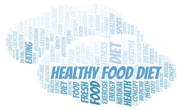 Gesunde Ernährung Dietv Wortwolke Wordcloud Nur Mit Text Erstellt — Stockfoto