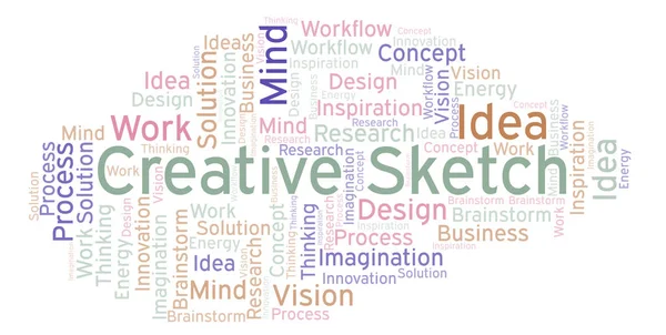Creative Sketch word cloud, made with text only