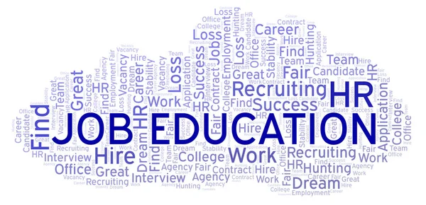 Job Education Word Cloud Wordcloud Made Text Only — Stock Photo, Image