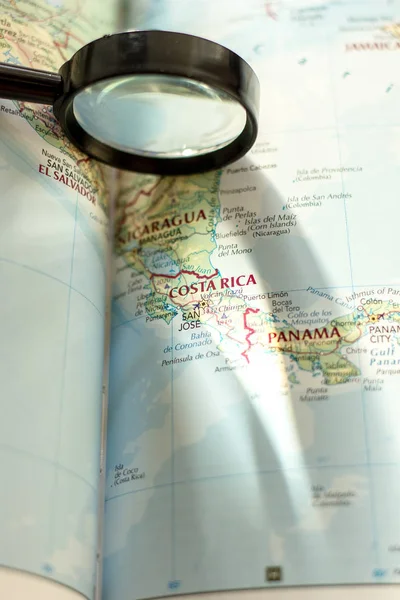 Ivanovsk Rusia Noviembre 2018 Costa Rica Mapa Del Mundo — Foto de Stock