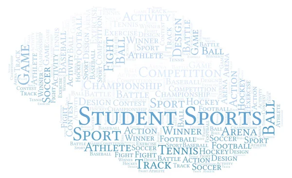 Student Sports Nuage Mots Fait Avec Texte Seulement — Photo