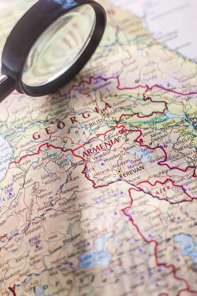 Ivanovsk Rússia Novembro 2018 Armênia Mapa Mundo — Fotografia de Stock
