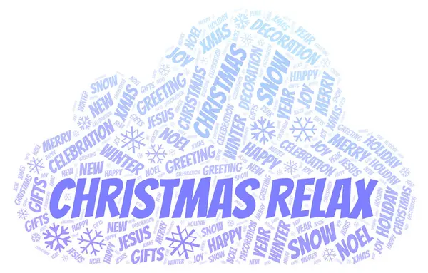 Christmas Relax Word Cloud Wordcloud Made Text Only — Stock Photo, Image