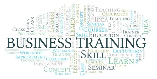 Business Training Word Cloud Wordcloud Made Text Only — Stock Photo, Image