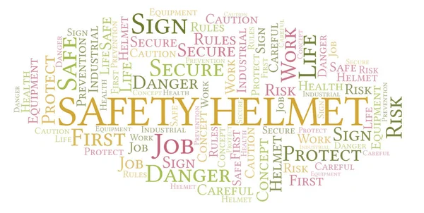 Safety Helmet word cloud. Word cloud made with text only.