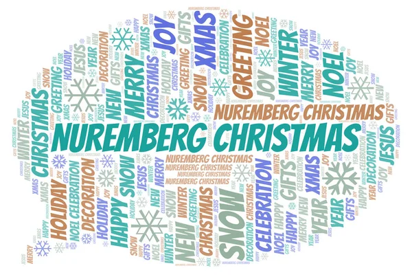 Nuremberg Christmas word cloud. Wordcloud made with text only.