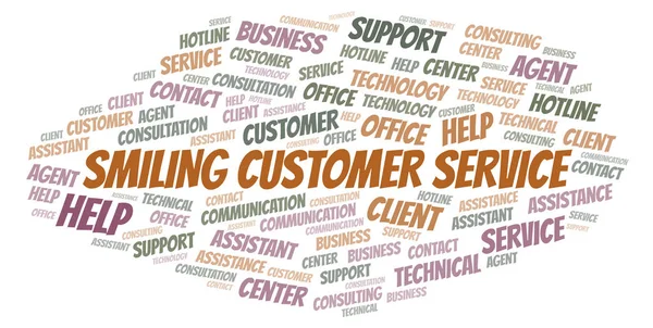 Smiling Customer Service Word Cloud Wordcloud Made Text Only — Stock Photo, Image