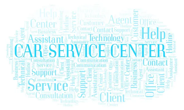 Autó Service Center Szó Felhő Wordcloud Készült Csak Szöveg — Stock Fotó