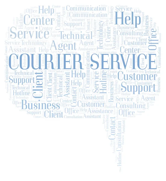 Courier Service word cloud. Wordcloud made with text only.