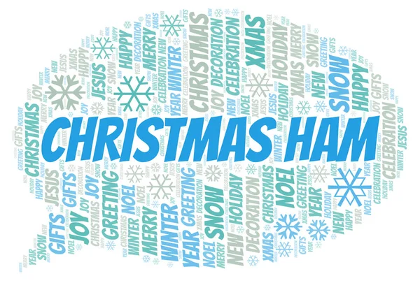 Christmas Ham Word Cloud Wordcloud Made Text Only — Stock Photo, Image