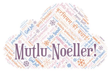 Mutlu Noeller kelime bulutu - Türk dili üzerinde mutlu Noeller. Uluslararası Noel kavramı.