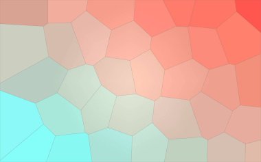 Aqua ve kırmızı renkli dev altıgen arka plan resmi