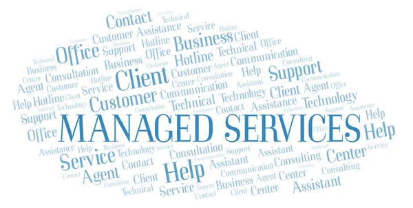 Managed Services Word Cloud Wordcloud Made Text Only — Stock Photo, Image