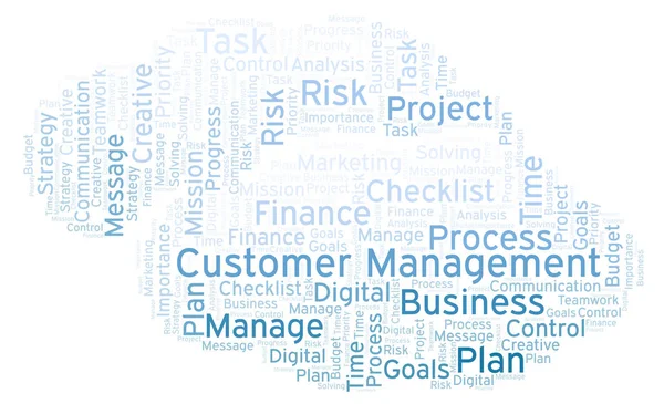 Kundenmanagement Word Cloud Nur Mit Text — Stockfoto