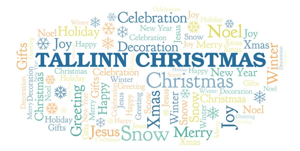 Tallinn Christmas word cloud. Wordcloud made with text only.