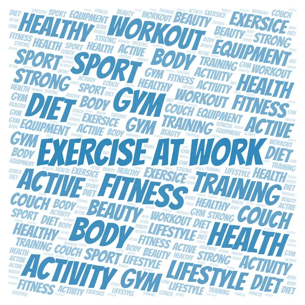 Exercise Work Word Cloud Wordcloud Made Text Only — Stock Photo, Image