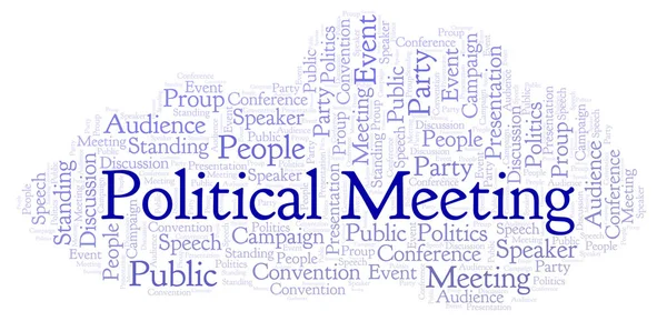 Political Meeting word cloud. Wordcloud made with text only.