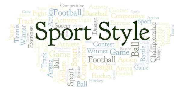 Sport Stil Word Cloud Med Endast Text — Stockfoto