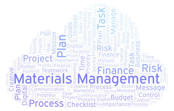 Materials Management Word Cloud Made Text Only — Stock Photo, Image