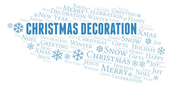 Christmas Decoration Word Cloud Wordcloud Made Text Only — Stock Photo, Image