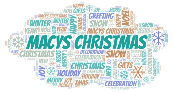 Macys Christmas word cloud. Wordcloud made with text only.