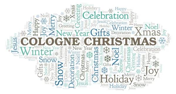 Cologne Christmas word cloud. Wordcloud made with text only.