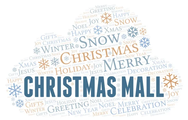 Christmas Mall Word Cloud Wordcloud Made Text Only — Stock Photo, Image