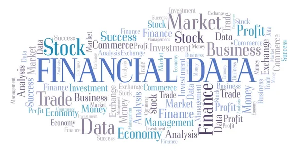 Financial Data Word Cloud Wordcloud Made Text Only — Stock Photo, Image