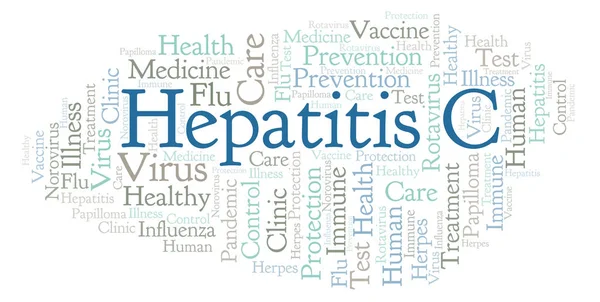 Hepatitis C word cloud, made with text only — Stock Image Hepatitis Word Cloud Made Text Only Royalty Free Stock Images