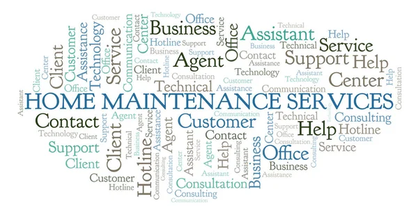 Home Maintenance Services word cloud. Wordcloud made with text only.