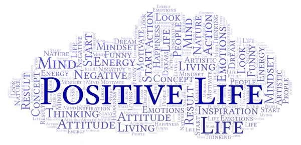 Positive Life word cloud, made with text only