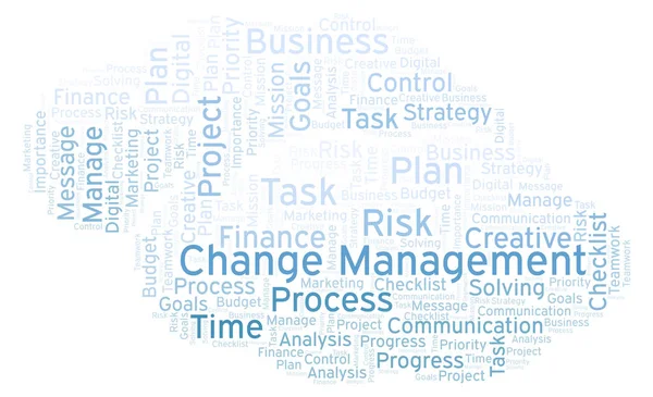 Change Management Word Cloud Hecha Solo Con Texto —  Fotos de Stock