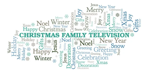 Christmas Family Television word cloud. Wordcloud made with text only.