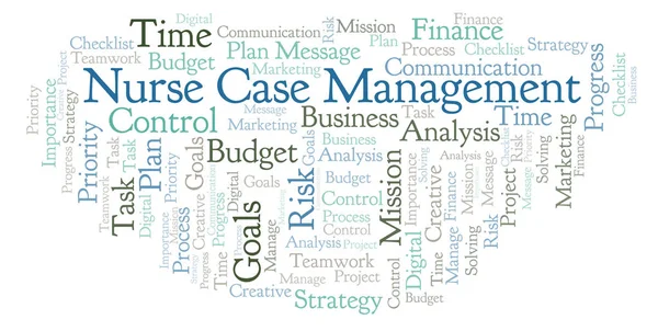 Nurse Case Management word cloud, made with text only