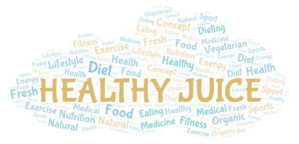 Healthy Juice Word Cloud Wordcloud Made Text Only — Stock Photo, Image