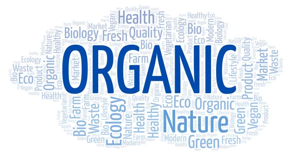 Organic Word Cloud Wordcloud Made Text Only — Stock Photo, Image