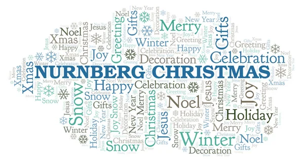 Nurnberg Christmas word cloud. Wordcloud made with text only.