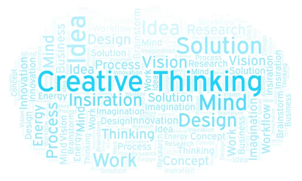 Creative Thinking Word Cloud Made Text Only — Stock Photo, Image