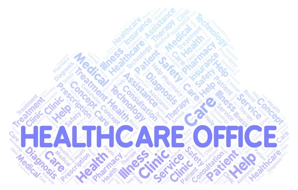 Egészségügyi Hivatal Szó Felhő Wordcloud Készült Csak Szöveg — Stock Fotó