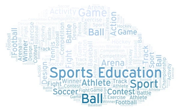 Sports Education Word Cloud Made Text Only — Stock Photo, Image