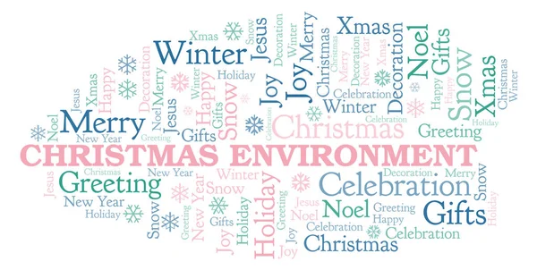 Christmas Environment word cloud. Wordcloud made with text only.