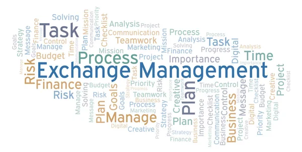 Exchange Management Word Cloud Nur Mit Text — Stockfoto
