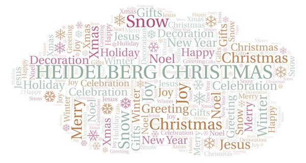 Heidelberg Christmas word cloud. Wordcloud made with text only.