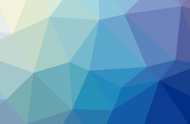 Soyut düşük poli mavi yatay arkaplan çizimi