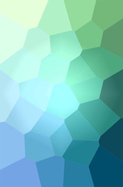 Yeşil ve mavi dev altıgen dikey arka plan dijital gösterimi.