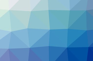 Soyut düşük poli mavi yatay arkaplan çizimi