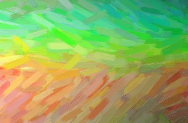 Resimde yeşil, mavi, pembe yağlı boya büyük fırça ile boya dijital arka plan,