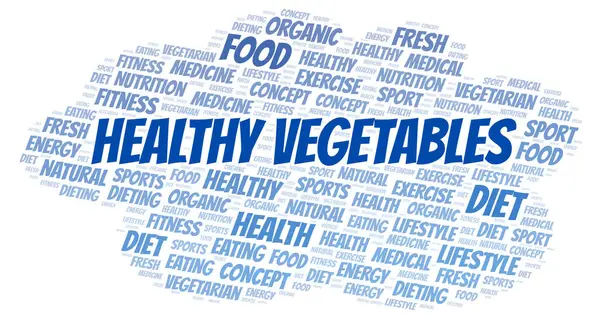 Healthy Vegetables Word Cloud Wordcloud Made Text Only — Stock Photo, Image