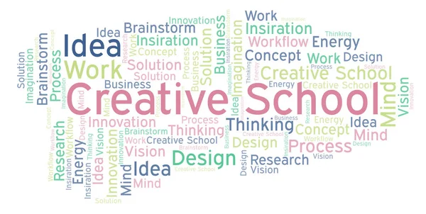 Creative School word cloud, made with text only